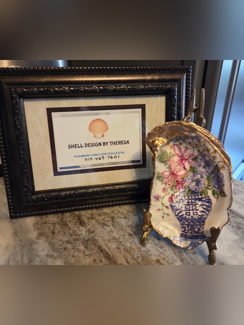 Handcrafted Floral Large Oyster Dish